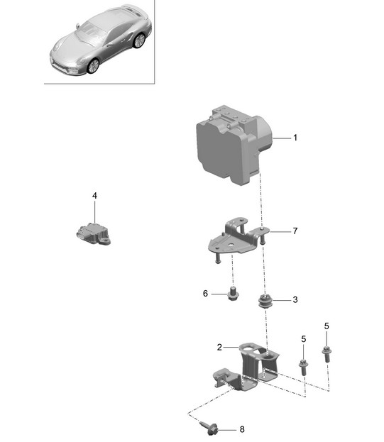 Hydraulic unit / Anti-locking brake syst. -abs- / Control 991 Turbo 2017>>