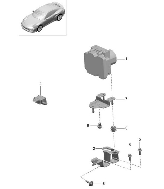 Diagram 605-002 Porsche 991 (911) MK2 2016-2019 Wheels, Brakes