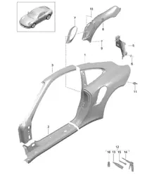 Side part, Outer - COUPE - 991 Turbo 2014-20
