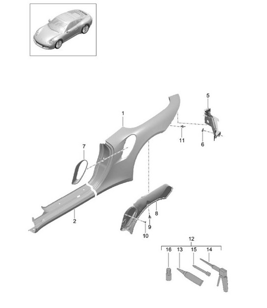 Diagram 801-065 Porsche Cayman 718C (982C) 2017>> Body