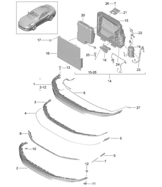 Diagram 802-008 Porsche Macan (95B) MK1 (2014-2018) Body