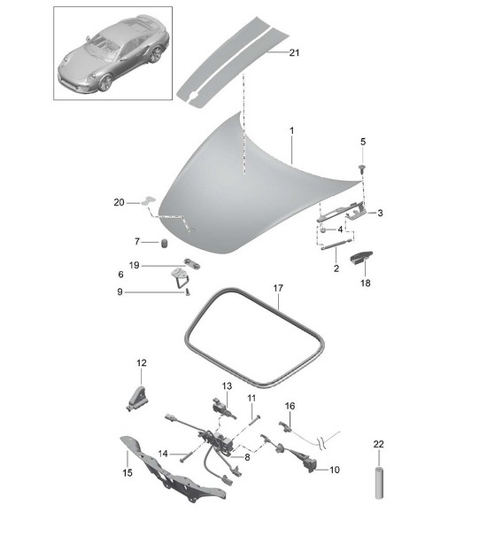 Front Bonnet 991  Turbo 2014-20