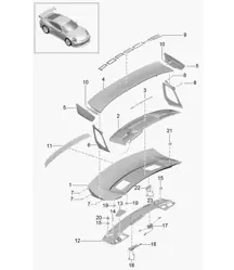 Rear lid / Rear spoiler / Accessories 991 GT2 RS 1914-20
