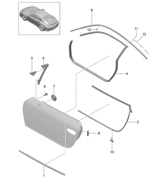 Diagram 804-010 Porsche Cayman 718C (982C) 2017>> Body