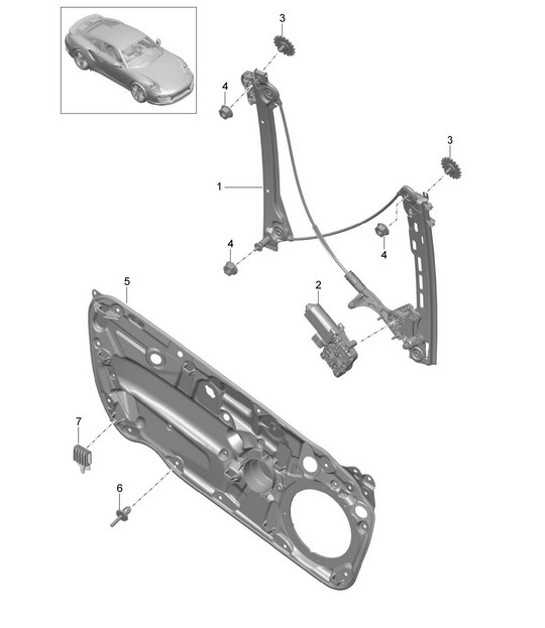 Diagram 804-030 Porsche Macan (95B) MK1 (2014-2018) Body