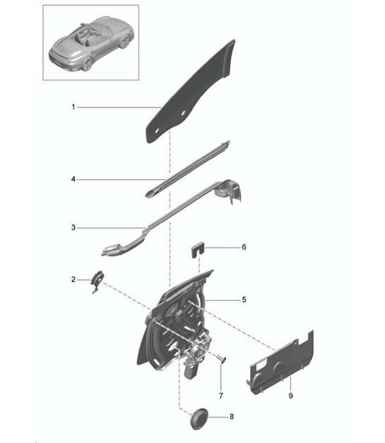 Diagram 805-005 Porsche 356 (1950-1965) Body