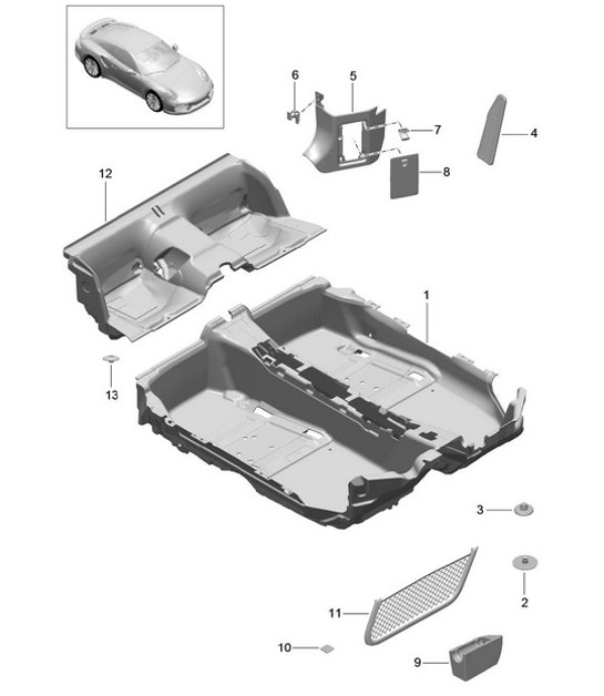 Diagram 807-011 Porsche 928 (1978-1995) 