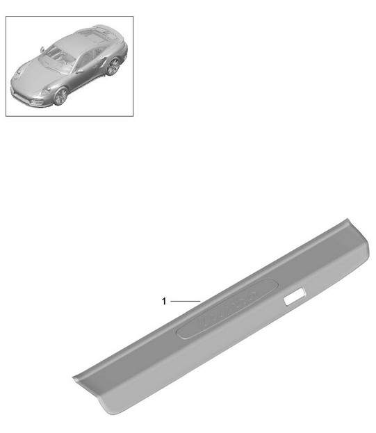 Sill trim strip / Sill inscription 991 Turbo 2017>>