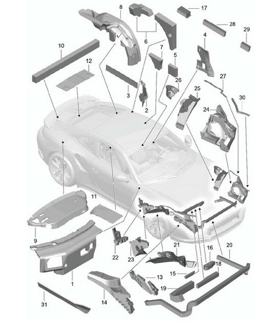 Diagram 807-080 Porsche Cayman 718C (982C) 2017>> Body