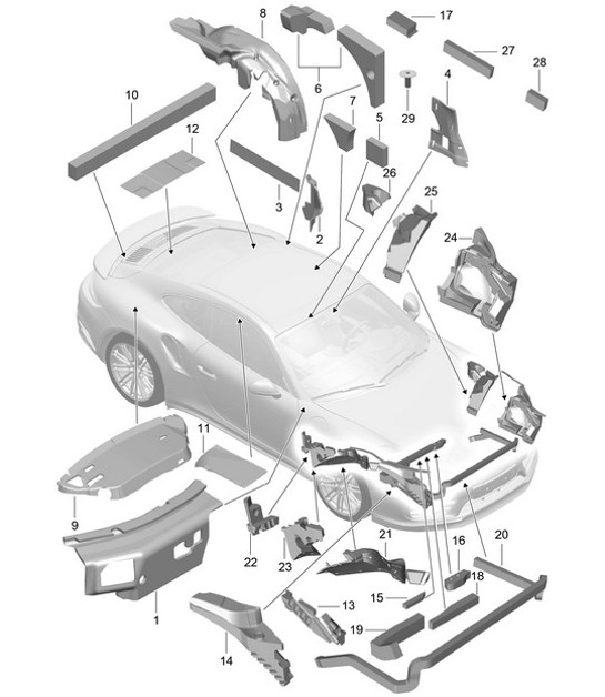 Diagram 807-081 Porsche 356 (1950-1965) Body