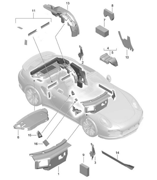 Diagram 807-082 Porsche 997 (911) MK1 2005-2008 Body