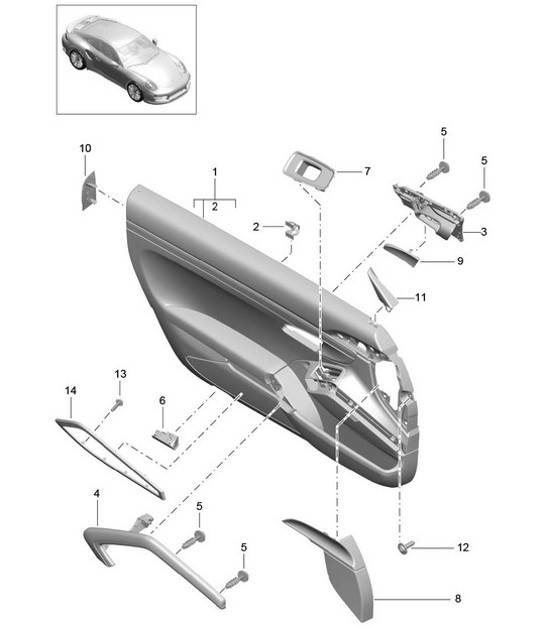 Diagram 808-010 Porsche 997 (911) MK1 2005-2008 Body