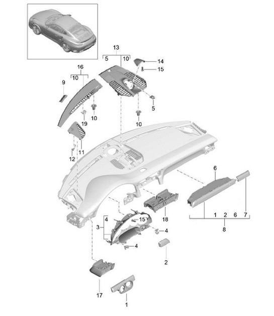 Diagram 809-005 Porsche 356 (1950-1965) Body