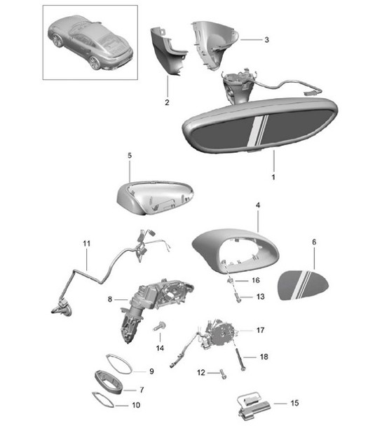 Diagram 809-050 Porsche 991 (911) MK1 2012-2016 Body