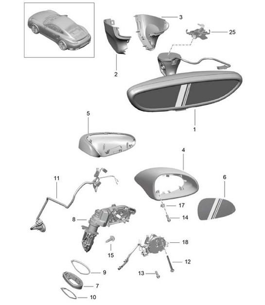 Diagram 809-055 Porsche Cayman 987C / 981C (2005-2016) Body