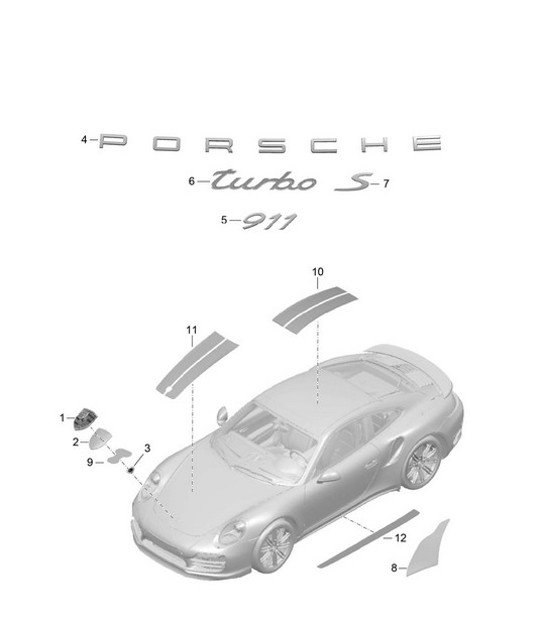 Diagram 810-000 Porsche Cayman 987C / 981C (2005-2016) Body