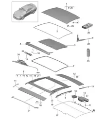 Sunroof / Sliding/pop-up roof (PR:651) 991 Turbo 2014-20