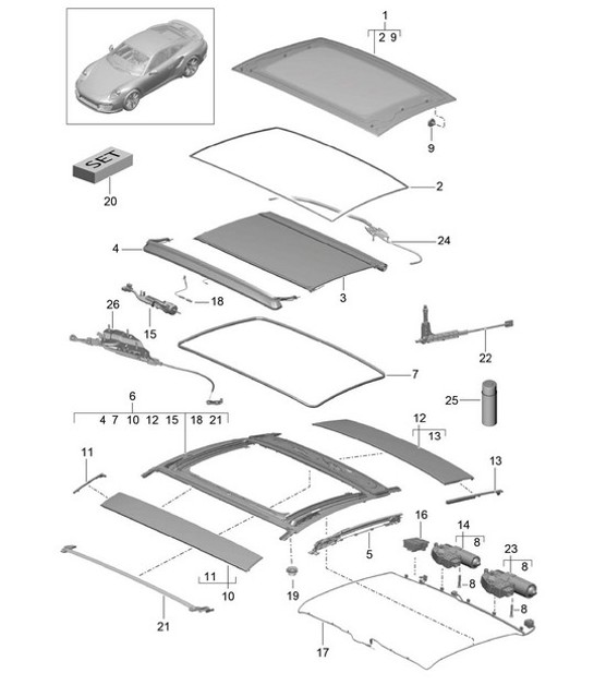 Diagram 811-005 Porsche Cayman 987C / 981C (2005-2016) Body