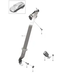 Three-point safety belt - Rear - 991 Turbo 2015>>
