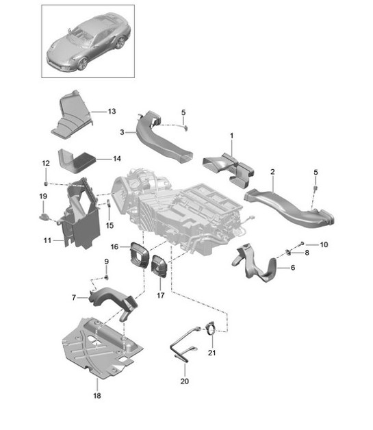 Diagram 813-005 Porsche 356 (1950-1965) Body