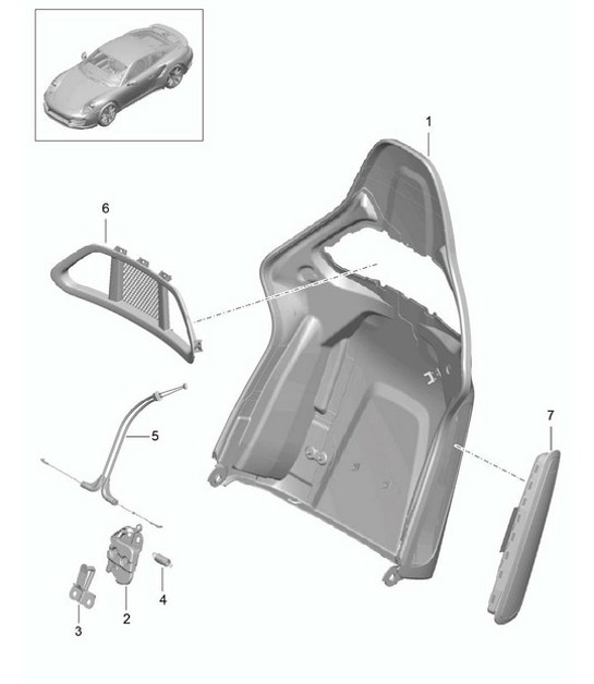 Diagram 817-006 Porsche 991.1 R 4.0L (500 Bhp) 2016 Body