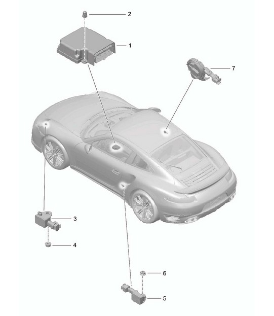 Control unit / Sensor / Airbag 991 Turbo / GT2 RS 2014-20
