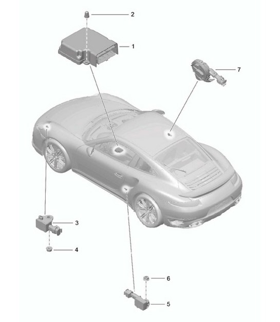 Regeleenheid / Sensor / Airbag 991 Turbo / GT2 RS 2014-20
