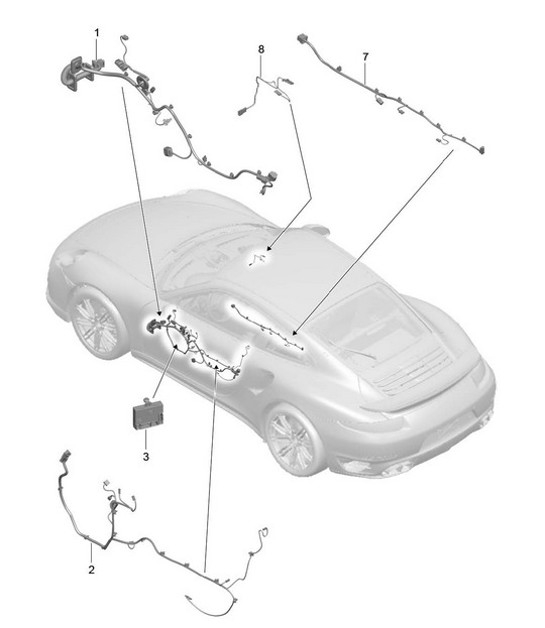 Diagram 902-015 Porsche 911 & 912 (1965-1989) Electrical equipment