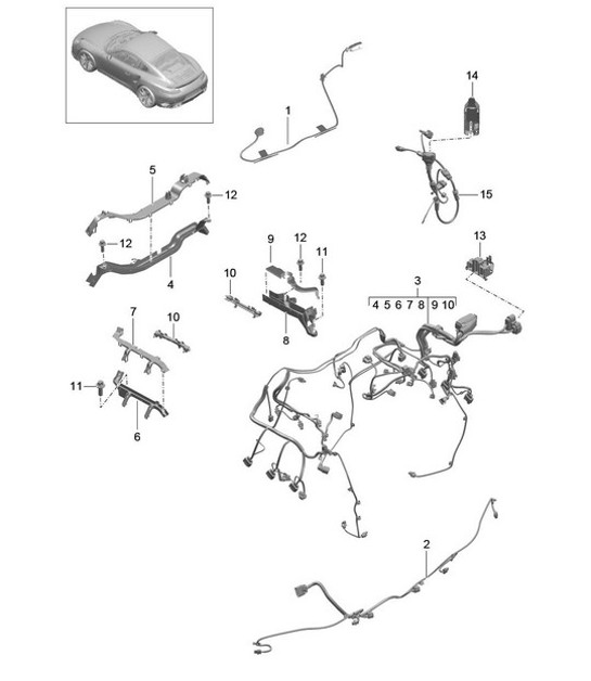 Diagram 902-020 Porsche 944 (1982-1991) 
