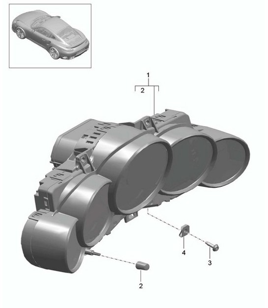 Diagram 906-001 Porsche Cayman 718C (982C) 2017>> Electrical equipment
