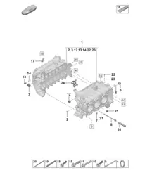Crankcase housing 992.1 Carrera 2019 - 2024