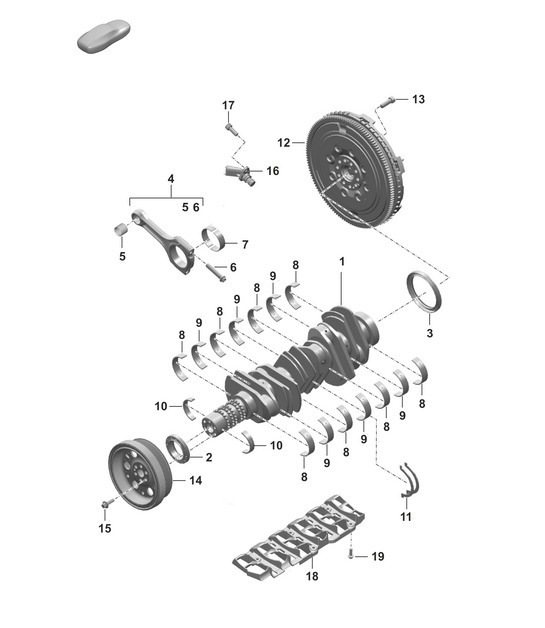 Diagram 102-000 Porsche Macan (95B) MK1 (2014-2018) Engine
