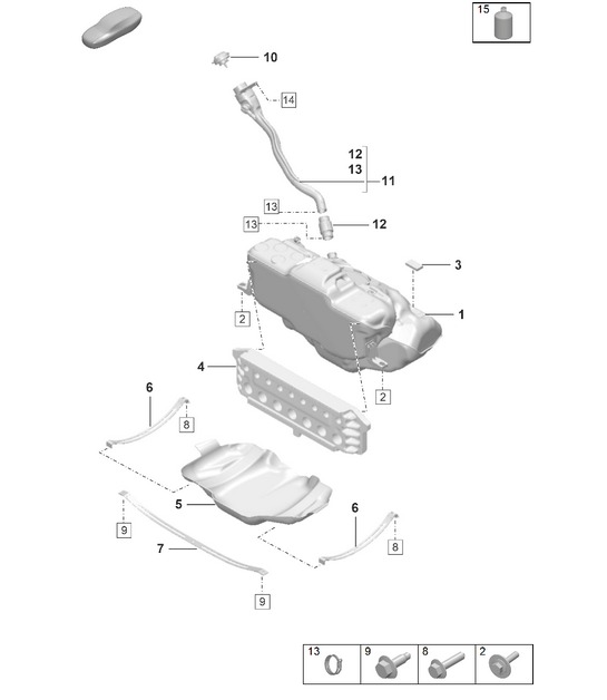 Fuel tank / Additive  992.1 Carrera 2019 - 2024