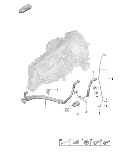Manual gearbox / Cooling system for gear oil  992.1 Carrera 2019 - 2024