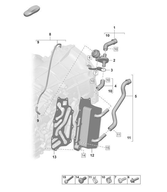 Diagram 302-110 Porsche Macan (95B) MK1 (2014-2018) Transmission