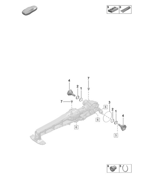 Diagram 304-100 Porsche Cayenne 9YA (E3) 2018-2023 