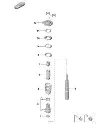 Suspension / Shock Absorber (PR:1BM, 2UM, E7S) 992.1 Carrera 2019 - 2024