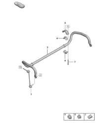 Anti-roll bar / Coupling rod (PR:1X1, 1X2+A8C, A8F+1BH, 1BV+1P0+K8C) 992.1 Carrera COUPE 2019 - 2024