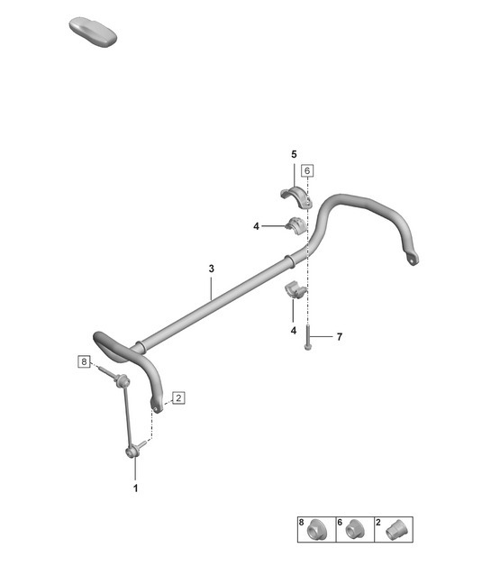 Diagram 402-025 Porsche 992 (911) MK1 2019-2024 Front Axle, Steering 