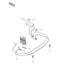 Hydraulic line /  Front end /  PDCC (PR:1P7 - Anti-roll bar, active body control)  992.1 Carrera 2019 - 2024