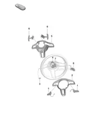 Accessories / Steering wheel  (PR:G1F, G1G, 1MB, 1MT, 1XR, 2FS, 2PF, 2PJ, 2ZC, 2ZF, 8LA, 8LH, 8LU) 992.1 Carrera 2019 - 2024