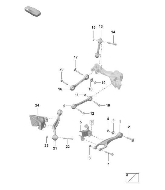Diagram 501-010 Porsche 968 (1992-1995) Rear Axle