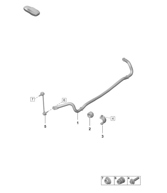 Diagram 501-025 Porsche Macan (95B) MK1 (2014-2018) Rear Axle