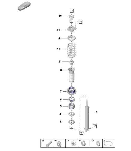 Diagram 502-010 Porsche 997 (911) MK2 2009-2012 Rear Axle