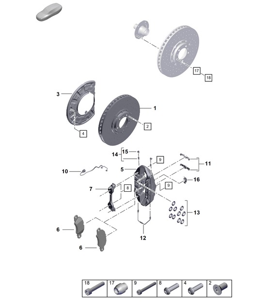Disc brake /  Front axle  -  17