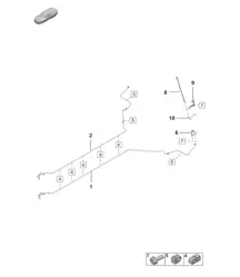 Brake line / Underbody - center, rear - (PR:2EB, 2EC, 2EP, 2ET, 2EU) 992.1 Carrera 2019 - 2024
