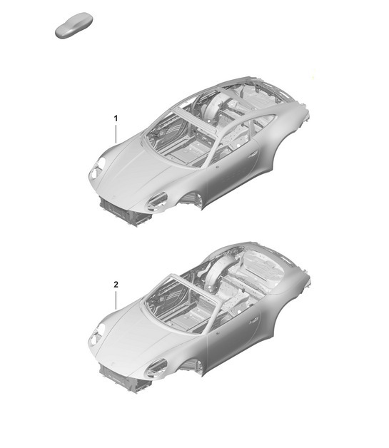 Diagram 801-000 Porsche 992.1  Carrera 2S / GTS 3.0L 2019-24 Body