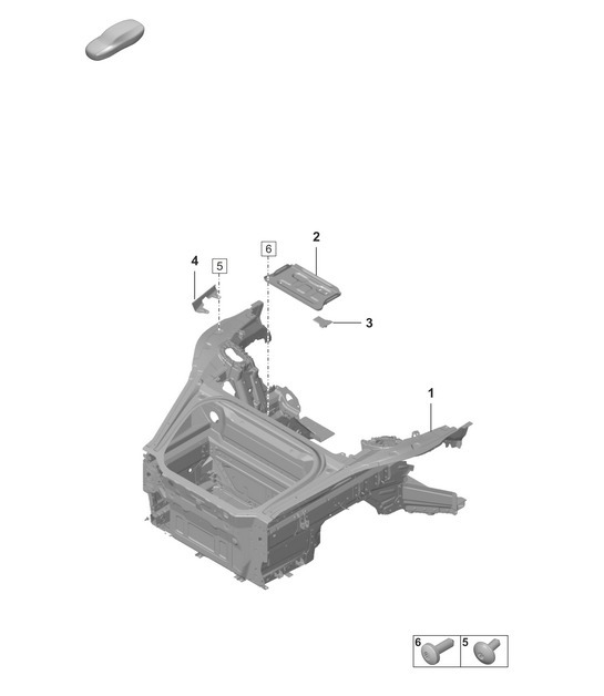 Diagram 801-050 Porsche Macan (95B) MK1 (2014-2018) Body