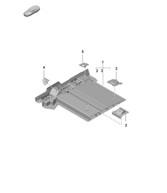 Seat support / Bottom plate  992.1 Carrera 2019 - 2024