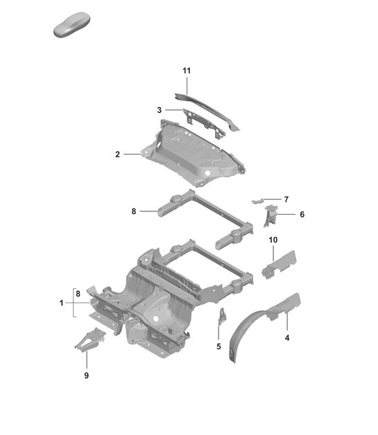 Diagram 801-300 Porsche 9YA Cayenne Coupe E-Hybrid V6 3.0L (340Hp) 2020-23 